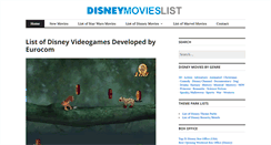 Desktop Screenshot of disneymovieslist.com