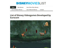 Tablet Screenshot of disneymovieslist.com